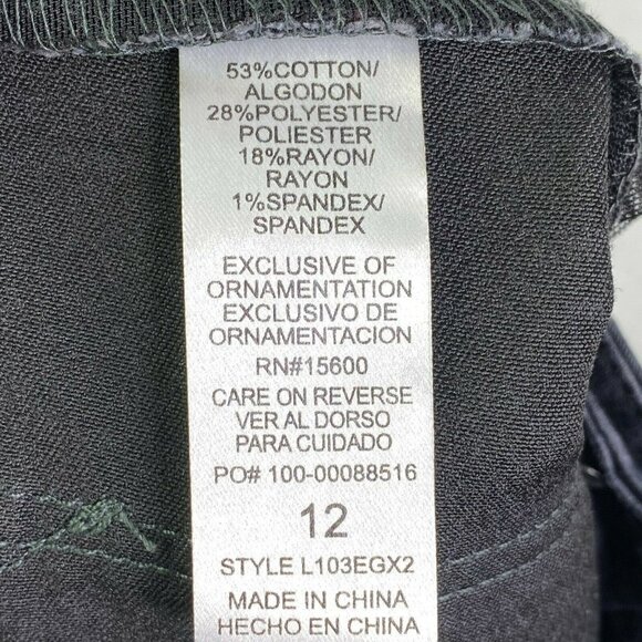 Wit & Wisdom Womens Black High Rise Animal Print Straight Leg Jeans Size 12 - Picture 9 of 12